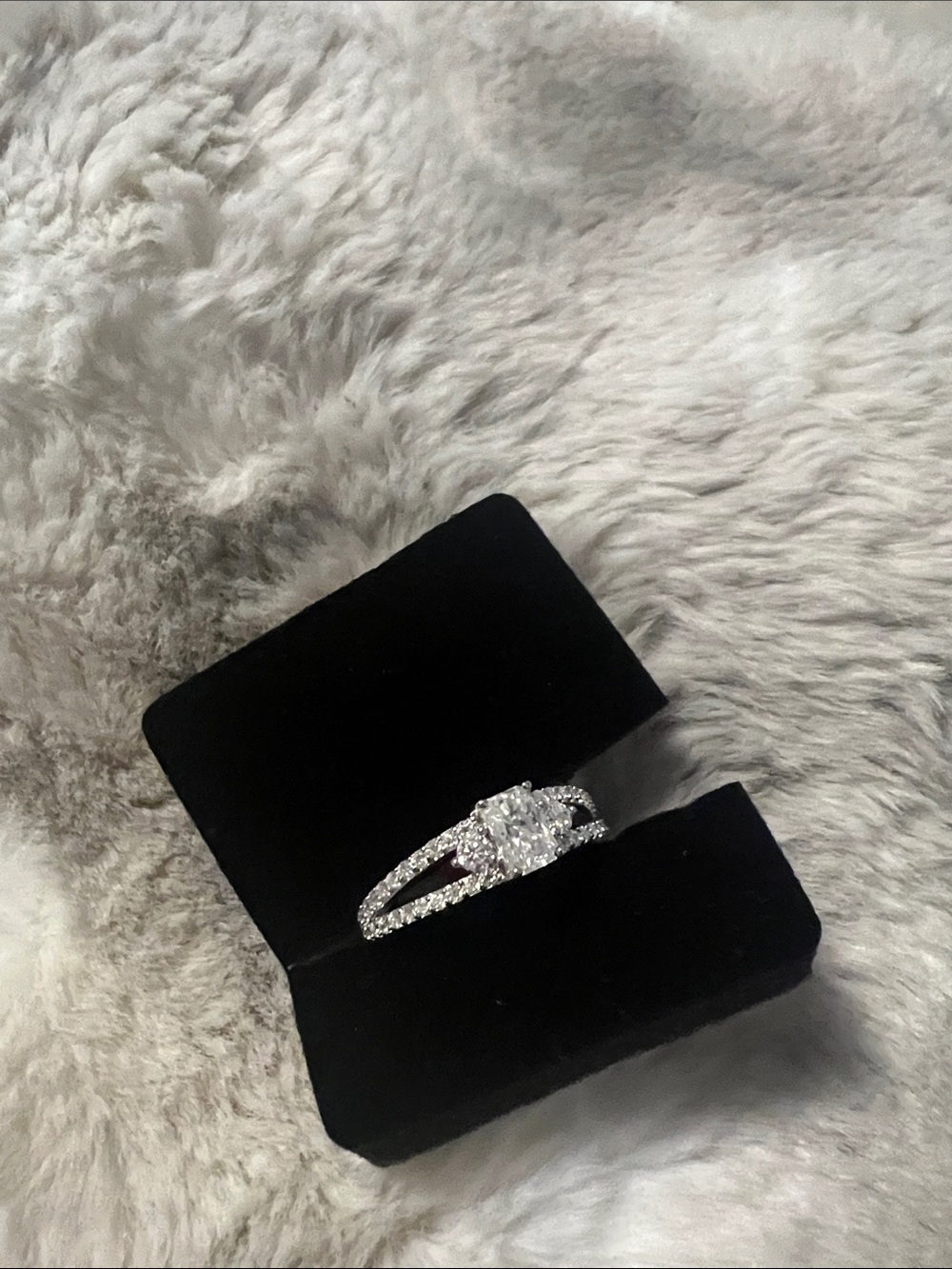 Moissanite 925 Silver Solitaire Ring - White Silver, Size 7
